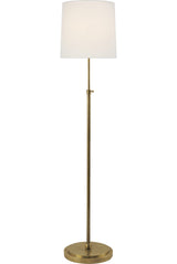Bryant Vloerlamp — Thomas O'Brien for Visual Comfort & Co. — Hand-Rubbed Antique Brass with Linen Shade