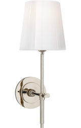 Bryant Wall Light — Thomas O'Brien for Visual Comfort & Co. — Polished Nickel with White Glass