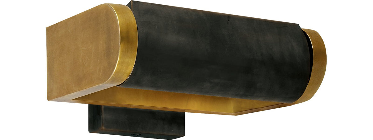 David 7" Art Light Schilderijverlichting — Thomas O'Brien for Visual Comfort & Co. — Hand-Rubbed Antique Brass with Bronze Shade