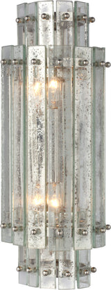 Cadence Small — Visual Comfort for Visual Comfort & Co. — Polished Nickel with Antique Mirror -seinävalaisin
