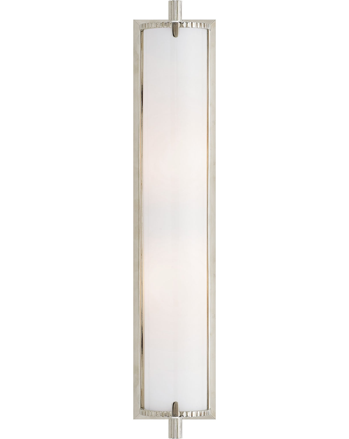 Calliope Wall Light Tall — Thomas O'Brien for Visual Comfort & Co. — Polished Nickel with White Glass