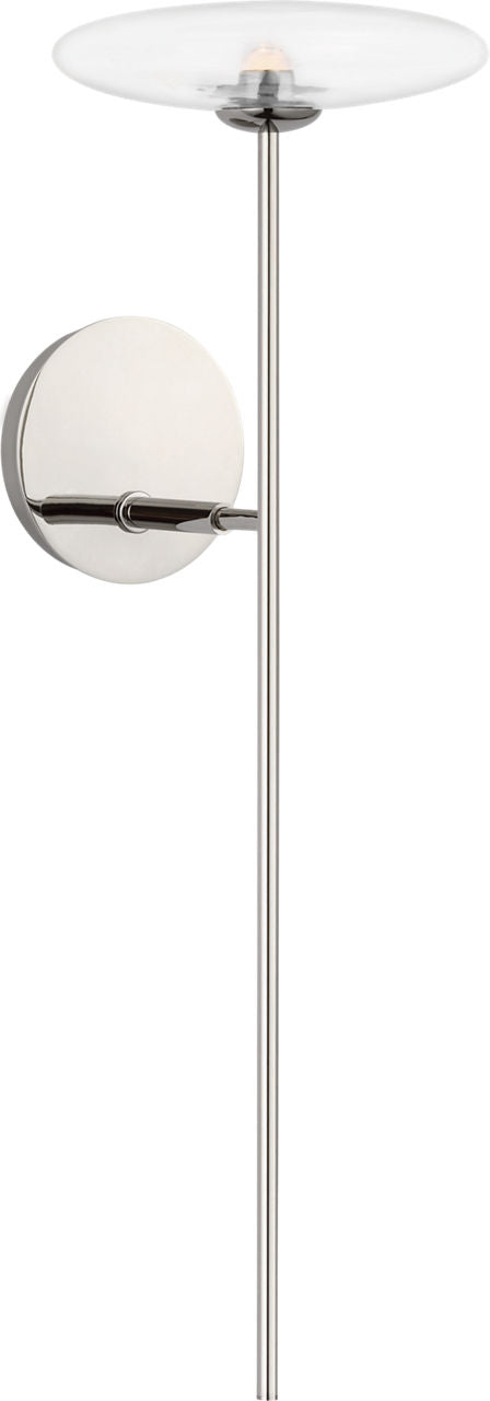 Calvino Large Tail Wandleuchte — Ian K. Fowler for Visual Comfort & Co. — Polished Nickel with Clear Glass