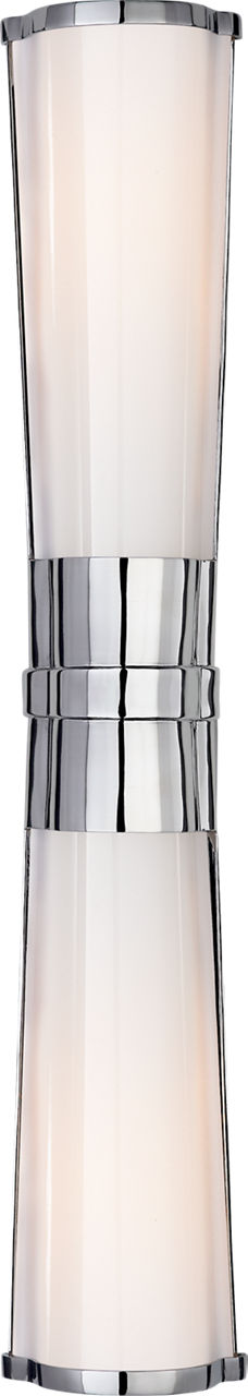 Carew Linear Wandlamp — Chapman & Myers for Visual Comfort & Co. — Polished Nickel with White Glass