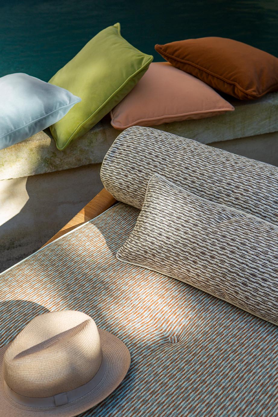 Cassis room setting — Pierre Frey fabric