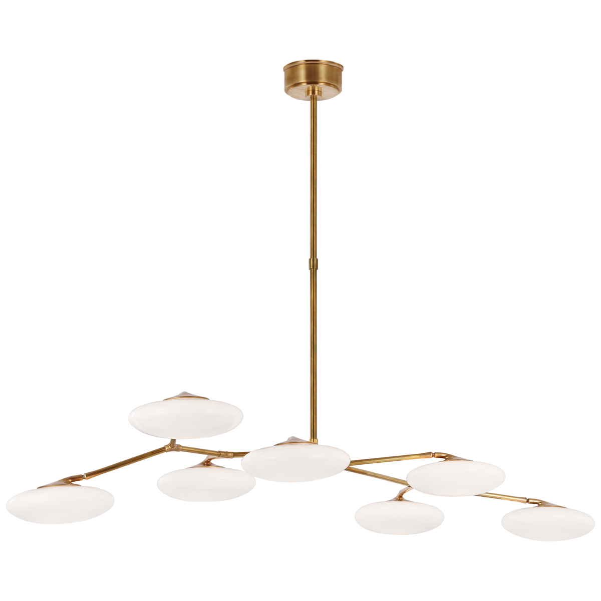 Brindille-kattovalaisin – Soft Brass With White Glass