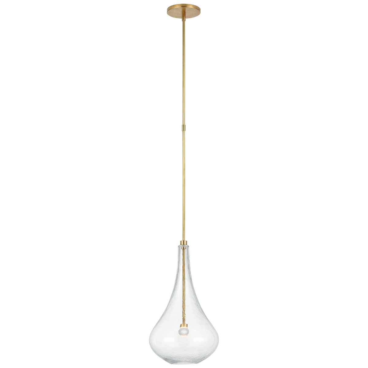 Lomme Pendant – Soft Brass With Clear Glass