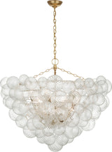 Talia 46" kattokruunu — Julie Neill for Visual Comfort & Co. — Gild and Clear Swirled Glass