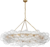 Talia 63" Ring -kattokruunu — Julie Neill for Visual Comfort & Co. — Gild and Clear Swirled Glass