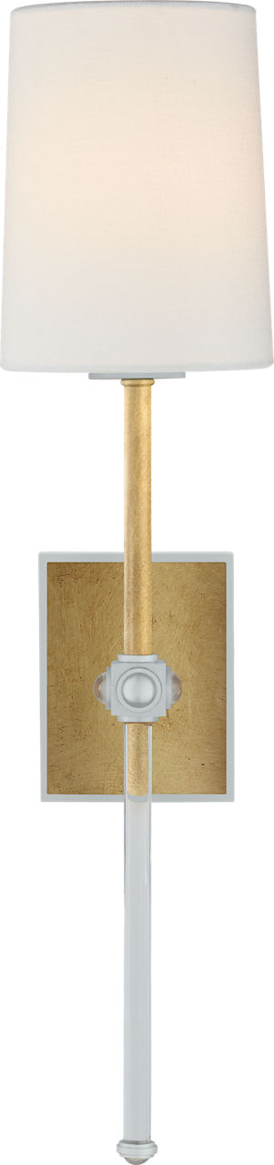 Lucia Wandlamp Medium — Julie Neill for Visual Comfort & Co. — Gild and Crystal with Linen Shade