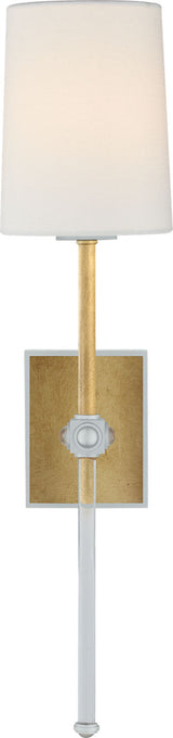 Lucia Wandlamp Medium — Julie Neill for Visual Comfort & Co. — Gild and Crystal with Linen Shade
