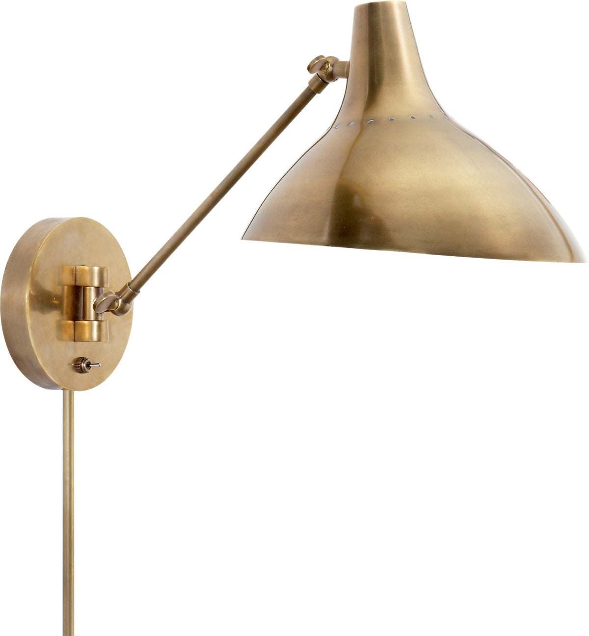 Charlton Antique-Burnished Brass -seinävalaisin