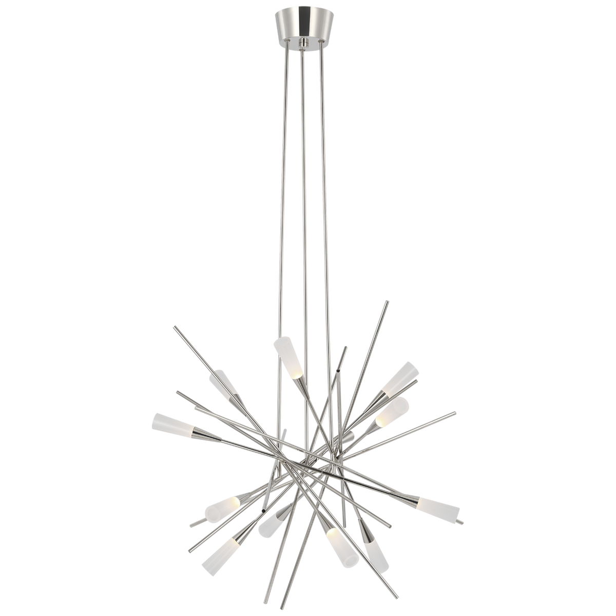 Stellar Ceiling Light – Polished Nickel With Frosted Acrylic
