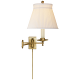 Dorchester Wandlamp – Antique-Burnished Brass With Silk Crown Shade