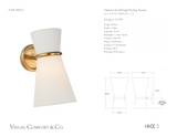 Clarkson Small Single Pivoting Wandlamp maatschets