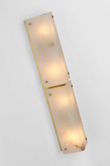 Clayton 25" Wall Vägglampa — Visual Comfort — Alabster and Hand-Rubbed Antique Brass / Utan ljuskälla detaljbild