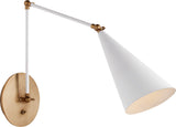 Clemente Double Arm Library Wandleuchte White