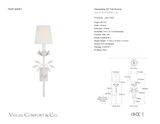 Clementine 22" Tail Wandleuchte — Julie Neill for Visual Comfort & Co. Maßskizze