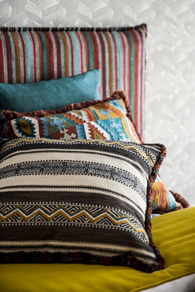 Cochiti room setting — Pierre Frey fabric