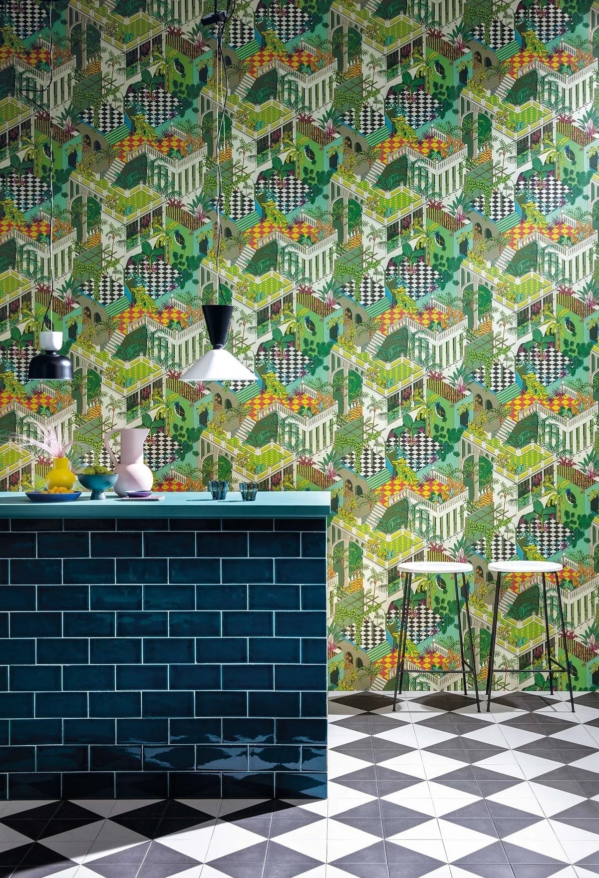 Miami-tapetti — Cole & Son sisustuksessa
