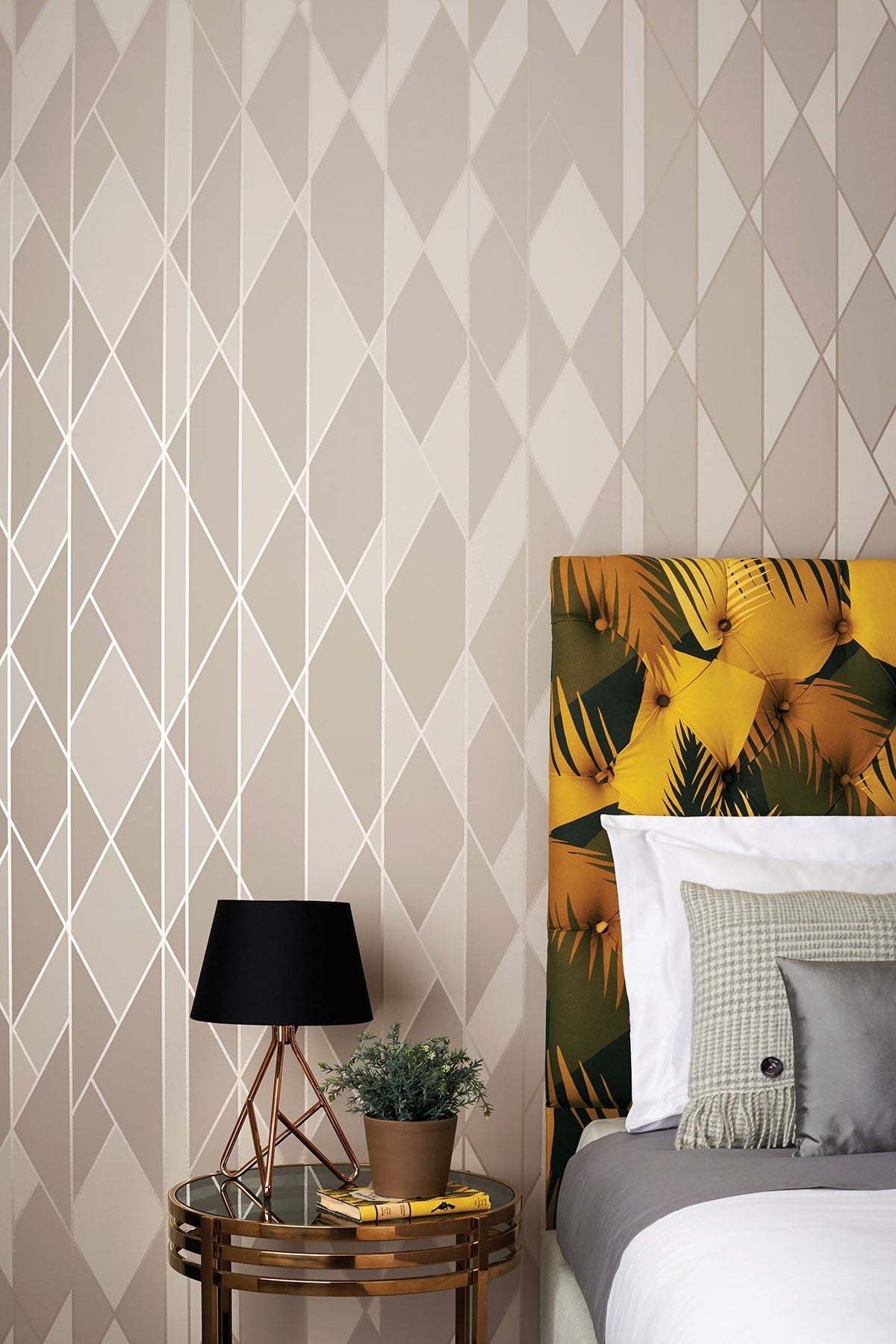 Oblique Behang — Cole & Son in een interieur