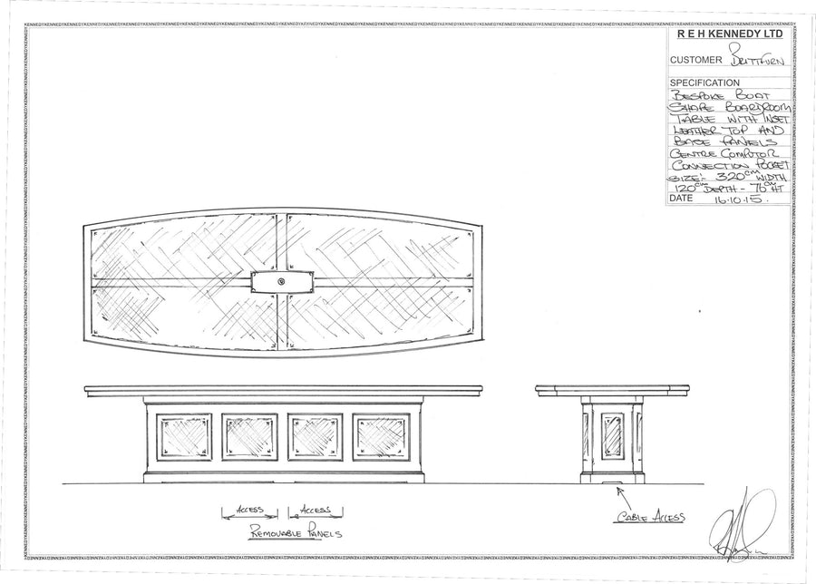 R.E.H. Kennedy Vergadertafel Executive