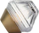 Copper Coast 5" Rechargeable Bordslampa — Waterford for Visual Comfort & Co. — Natural Brass with Clear Crystal detaljbild