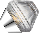 Copper Coast 5" Rechargeable Bordslampa — Waterford for Visual Comfort & Co. — Polished Nickel with Clear Crystal detaljbild