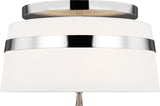 Cordtlandt Small Plafond — Alexa Hampton for Visual Comfort & Co. — Polished Nickel with Linen Shades detaljbild