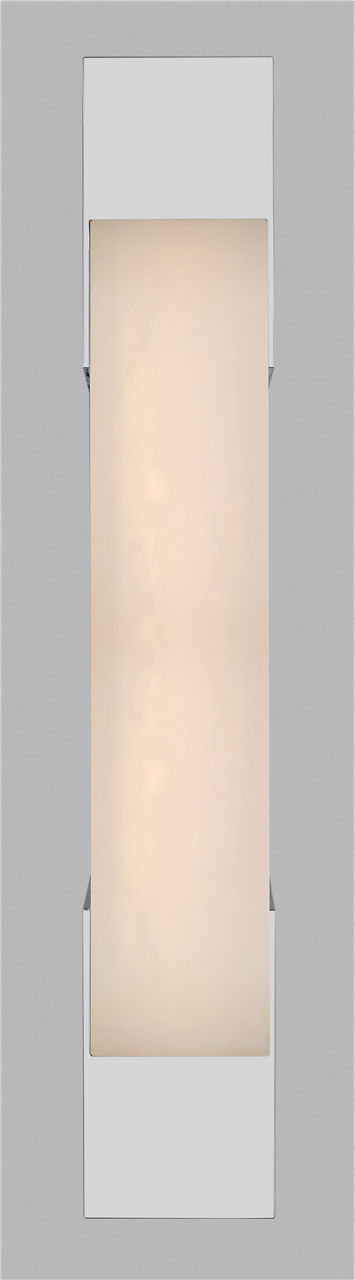 Covet 16" Bracketed Wandlamp — Kelly Wearstler for Visual Comfort & Co. — Polished Nickel with Alabaster