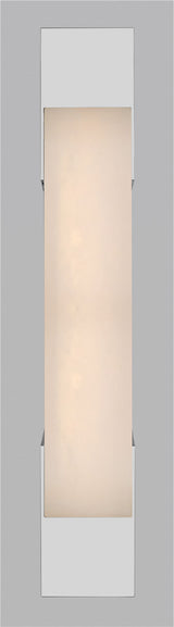 Covet 16" Bracketed Wandlamp — Kelly Wearstler for Visual Comfort & Co. — Polished Nickel with Alabaster