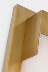 Covet 21" Bracketed Vägglampa — Kelly Wearstler for Visual Comfort & Co. — Antique-Burnished Brass with Alabaster detaljbild