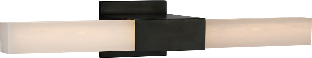 Covet 24" Over The Mirror Wandleuchte — Kelly Wearstler for Visual Comfort & Co. — Bronze with Alabaster