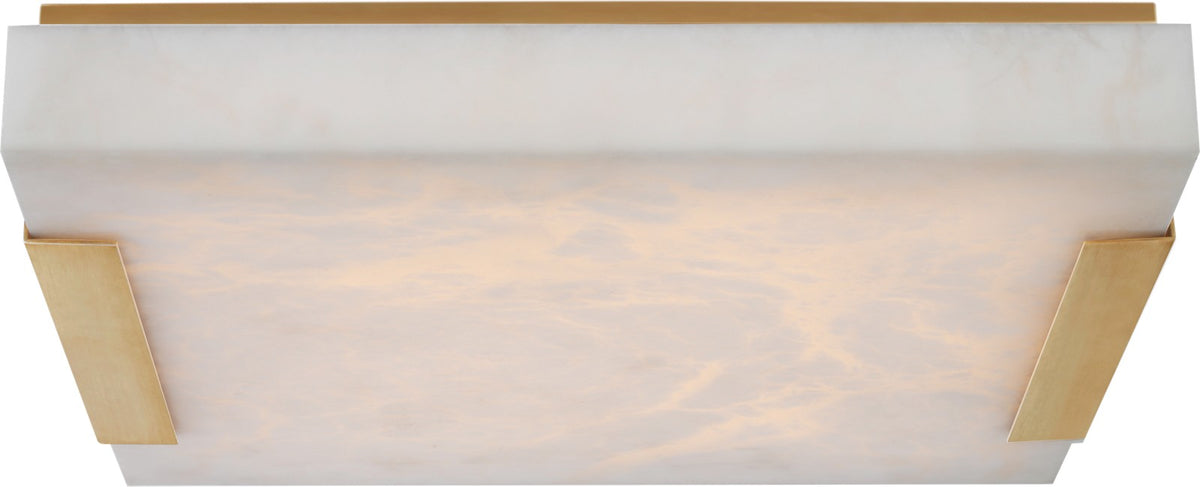 Covet Large Plafonnière — Kelly Wearstler for Visual Comfort & Co. — Antique-Burnished Brass with Alabaster