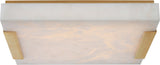 Covet Large Plafonnière — Kelly Wearstler for Visual Comfort & Co. — Antique-Burnished Brass with Alabaster