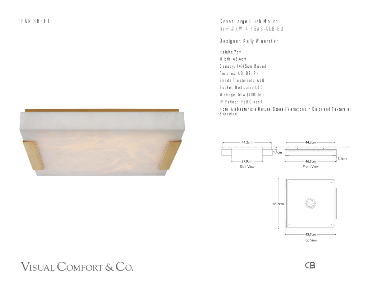 Covet Large Plafonnière — Kelly Wearstler for Visual Comfort & Co. maatschets