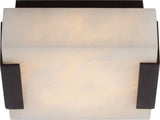 Covet Low Clip Solitaire Plafonnière — Kelly Wearstler for Visual Comfort & Co. — Bronze with Alabaster