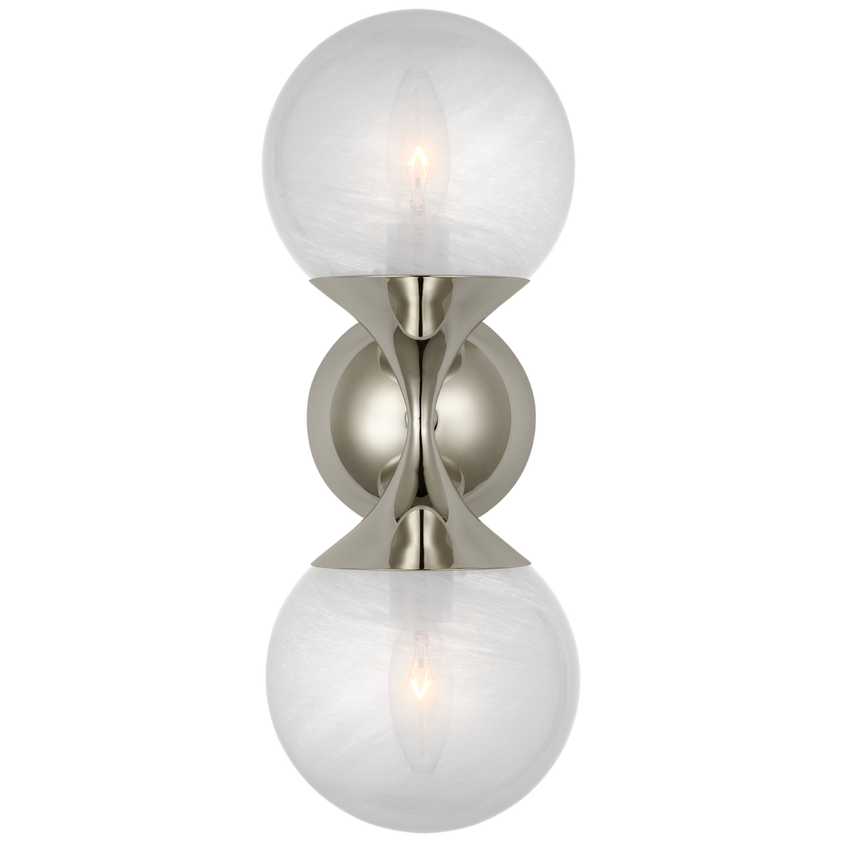 Cristol Small Double Vägglampa Polished Nickel