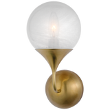 Cristol Small Single Antique-Burnished Brass -seinävalaisin