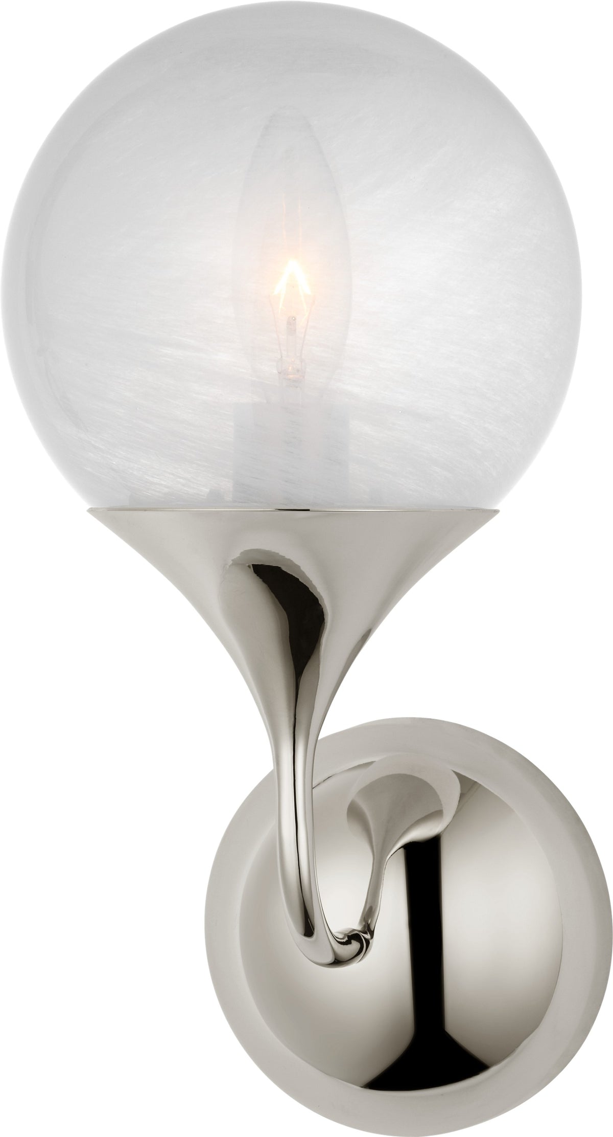 Cristol Small Single Polished Nickel -seinävalaisin