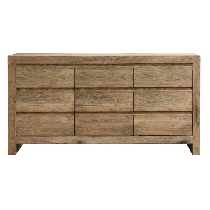 Reclaimed Oak 9 Drawer Chest of Drawers - Keiichi