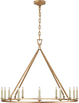 Darlana Large Single Ring Kroonluchter — Chapman & Myers for Visual Comfort & Co. — Gilded Iron