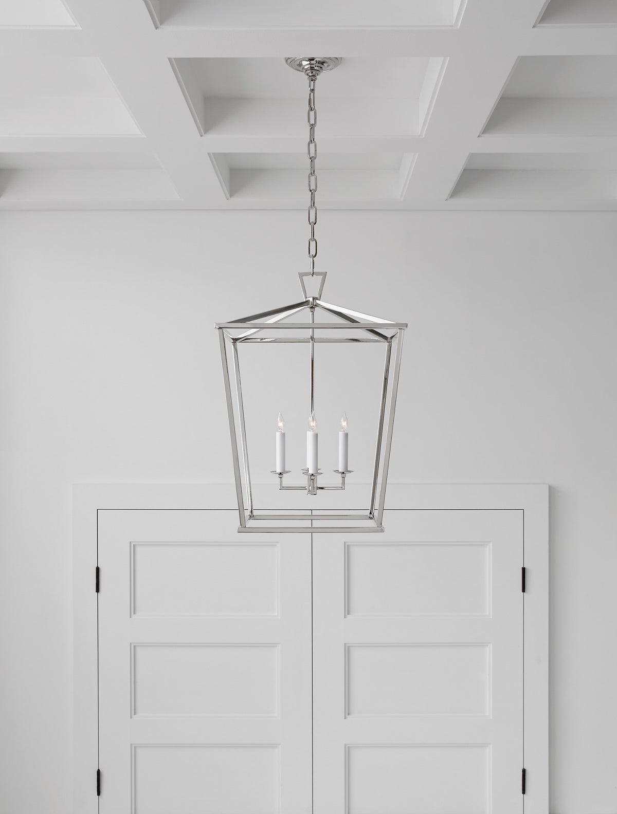 Darlana Medium Lykta — Chapman & Myers for Visual Comfort & Co. — Polished Nickel miljöbild