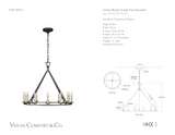 Darlana Medium Single Ring Kroonluchter — Chapman & Myers for Visual Comfort & Co. maatschets