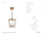 Darlana Mini Lantaarn — Chapman & Myers for Visual Comfort & Co. maatschets