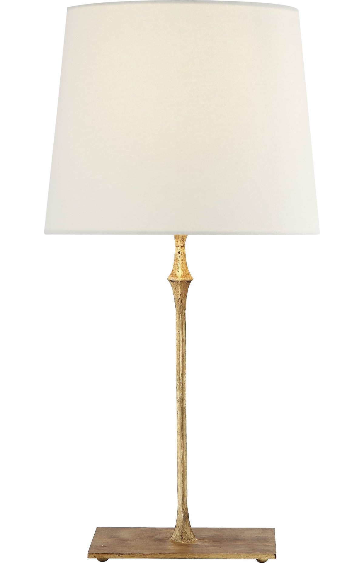 Dauphine Bedside Lamp Tafellamp — Visual Comfort — Gilded Iron with Linen Shade