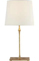 Dauphine Bedside Lamp Tafellamp — Visual Comfort — Gilded Iron with Linen Shade