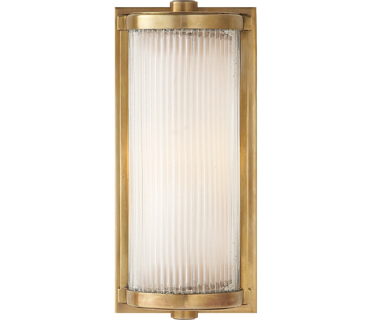 Dresser Wall Light Short — Thomas O'Brien for Visual Comfort & Co. — Hand-Rubbed Antique Brass with Frosted Glass Liner