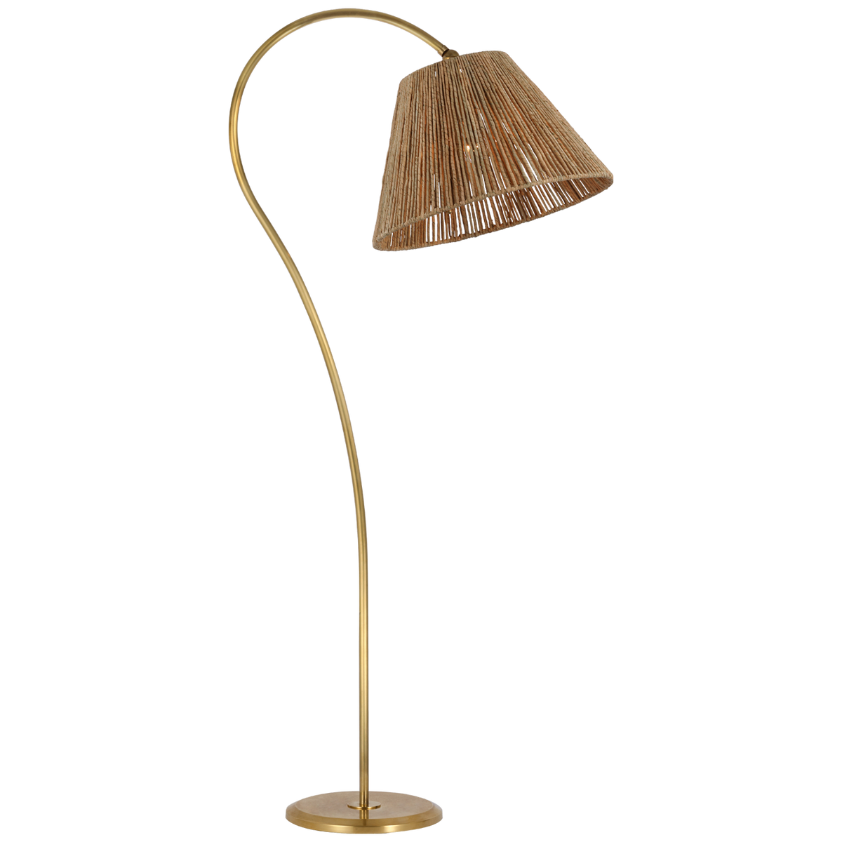 Dume Large Arched Antique-Burnished Brass -lattiavalaisin
