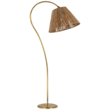 Dume Large Arched Antique-Burnished Brass -lattiavalaisin