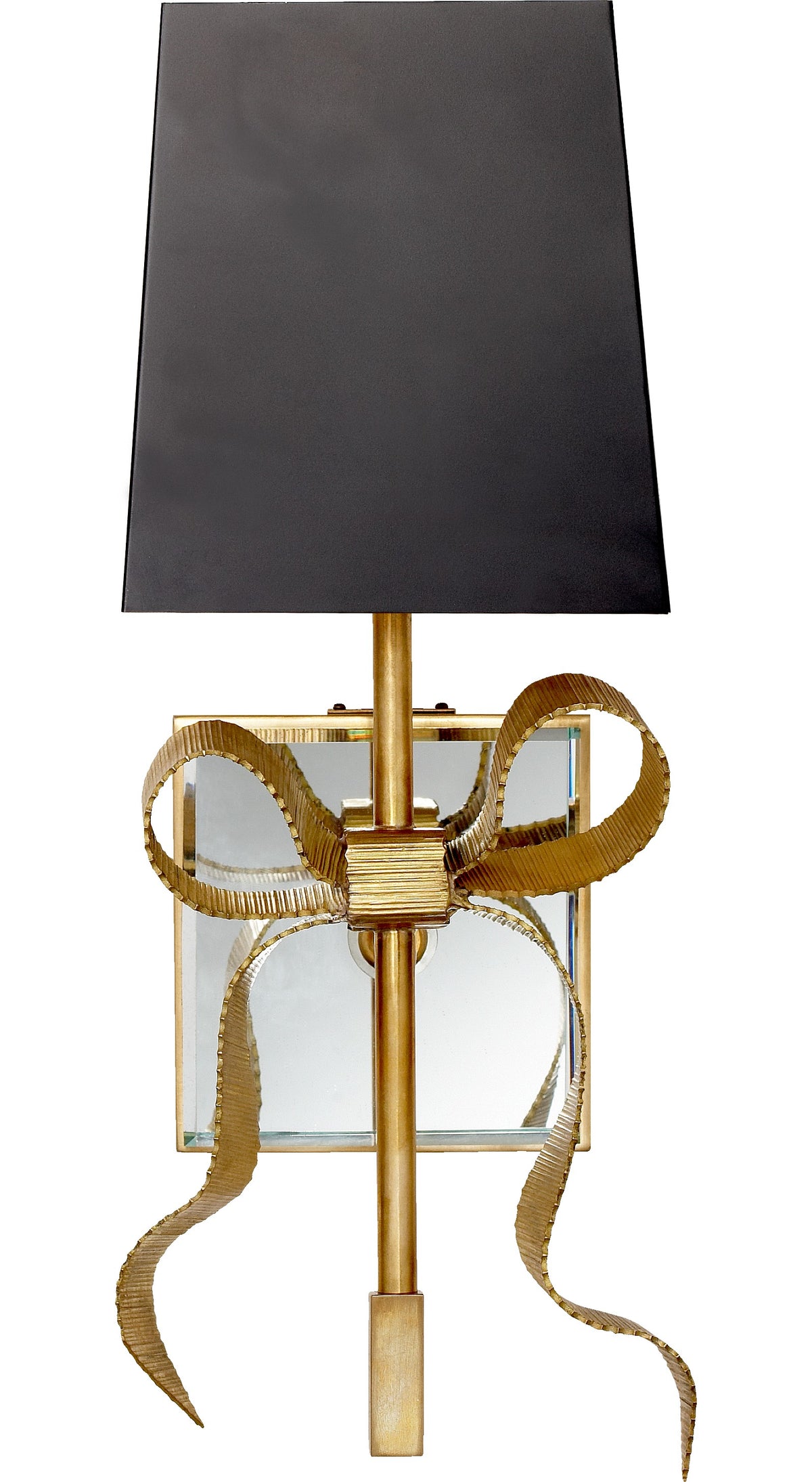 Ellery Wall Light Small — Visual Comfort for Visual Comfort & Co. — Soft Brass with Matte Black Shade